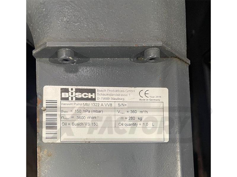 Used BUSCH MM 1322 A VV8 VACUUM PUMP, ROTARY (DRY CLAW) for sale